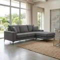 Reversible corner sofa Ravelma pakoworld anthracite fabric 241x168x87cm