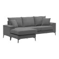 Reversible corner sofa Ravelma pakoworld anthracite fabric 241x168x87cm