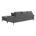 Reversible corner sofa Ravelma pakoworld anthracite fabric 241x168x87cm