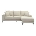 Reversible corner sofa Ravelma pakoworld beige fabric 241x168x87cm
