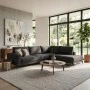Left corner sofa Selio pakoworld anthracite fabric 300x240x100cm