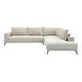 Left corner sofa Selio pakoworld beige fabric 300x240x100cm