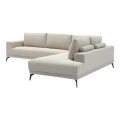 Left corner sofa Selio pakoworld beige fabric 300x240x100cm
