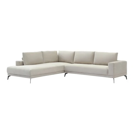 Right corner sofa Selio pakoworld beige fabric 240x109x87cm