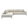 Right corner sofa Selio pakoworld beige fabric 240x109x87cm