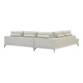 Right corner sofa Selio pakoworld beige fabric 240x109x87cm