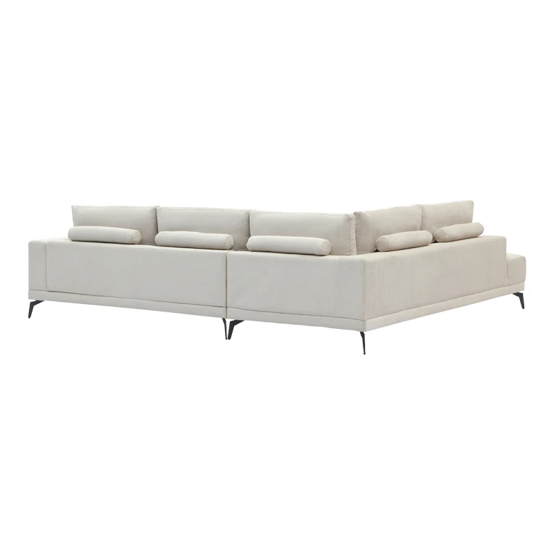 Right corner sofa Selio pakoworld beige fabric 240x109x87cm
