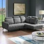 Left corner sofa Serkas pakoworld grey fabric 268x213x100cm
