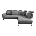 Left corner sofa Serkas pakoworld grey fabric 268x213x100cm