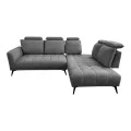 Left corner sofa Serkas pakoworld grey fabric 268x213x100cm