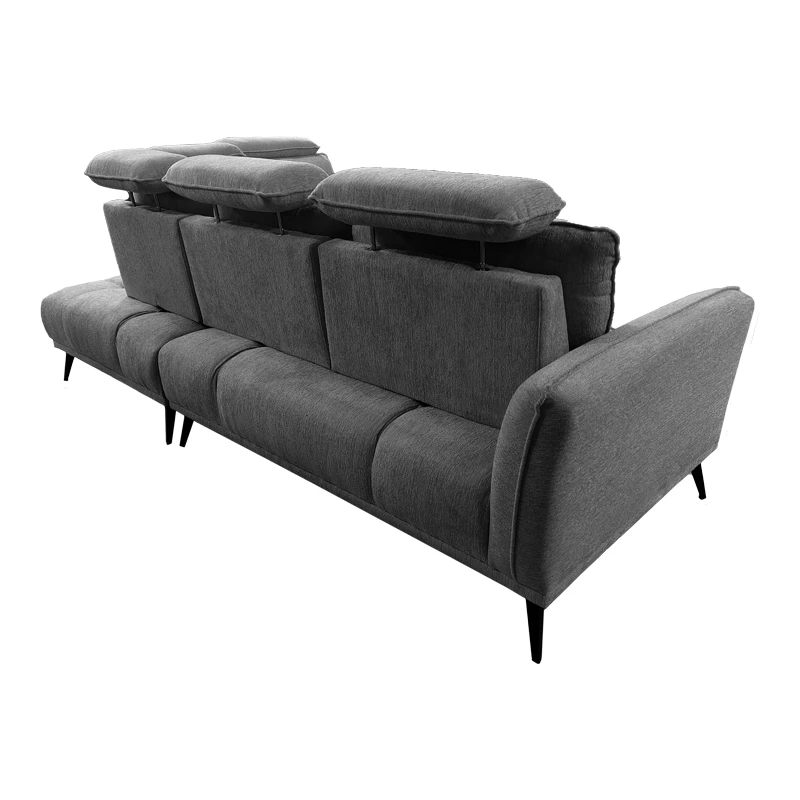 Left corner sofa Serkas pakoworld grey fabric 268x213x100cm