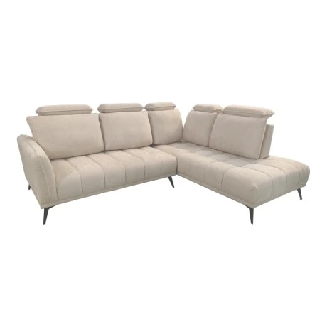 Left corner sofa Serkas pakoworld beige fabric 268x213x100cm