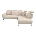 Left corner sofa Serkas pakoworld beige fabric 268x213x100cm