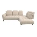 Left corner sofa Serkas pakoworld beige fabric 268x213x100cm