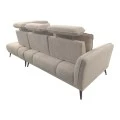 Left corner sofa Serkas pakoworld beige fabric 268x213x100cm