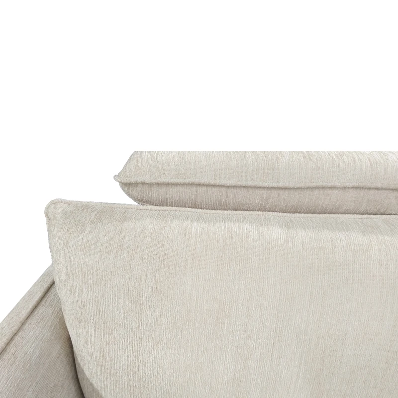 Left corner sofa Serkas pakoworld beige fabric 268x213x100cm