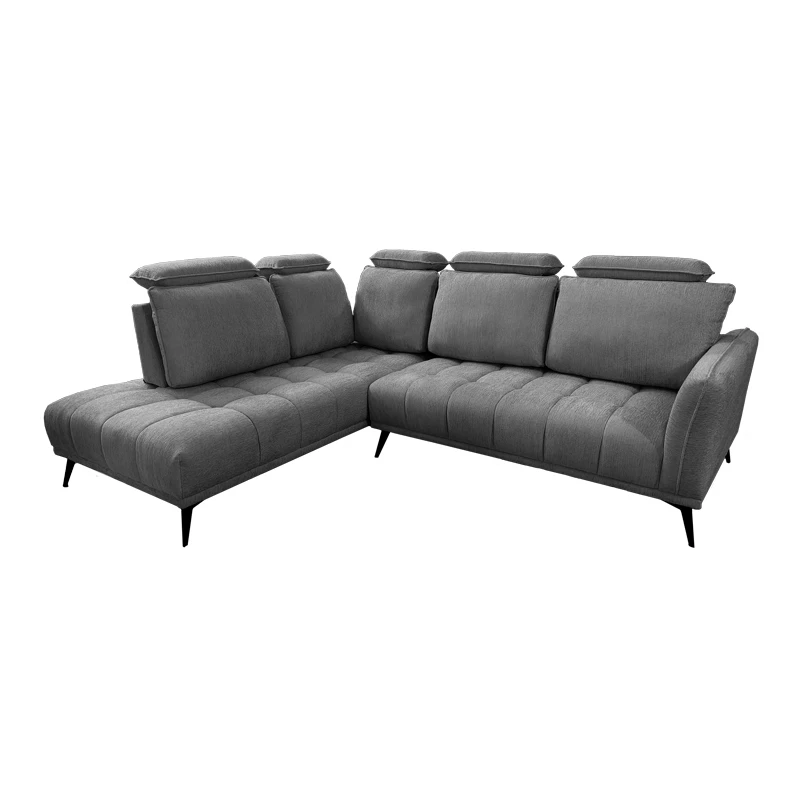 Right corner sofa Serkas pakoworld grey fabric 268x213x100cm