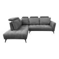 Right corner sofa Serkas pakoworld grey fabric 268x213x100cm