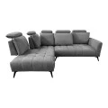Right corner sofa Serkas pakoworld grey fabric 268x213x100cm