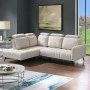 Right corner sofa Serkas pakoworld beige fabric 268x213x100cm