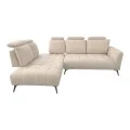 Right corner sofa Serkas pakoworld beige fabric 268x213x100cm