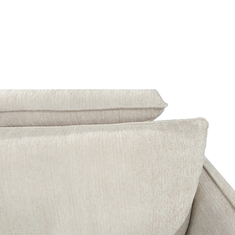 Right corner sofa Serkas pakoworld beige fabric 268x213x100cm