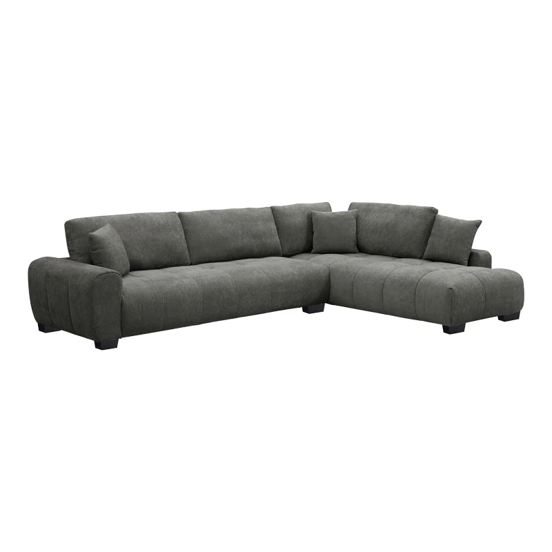 Corner sofa Vaneto pakoworld left corner anthracite fabric 287x208x85cm
