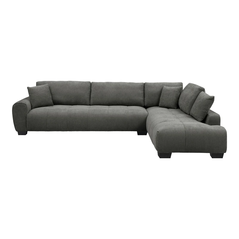 Corner sofa Vaneto pakoworld left corner anthracite fabric 287x208x85cm