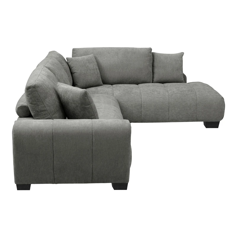 Corner sofa Vaneto pakoworld left corner anthracite fabric 287x208x85cm