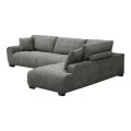 Corner sofa Vaneto pakoworld left corner anthracite fabric 287x208x85cm