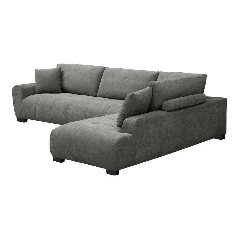 Corner sofa Vaneto pakoworld left corner anthracite fabric 287x208x85cm