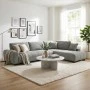 Corner sofa Vaneto pakoworld left corner grey fabric 287x208x85cm