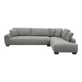 Corner sofa Vaneto pakoworld left corner grey fabric 287x208x85cm