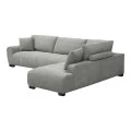 Corner sofa Vaneto pakoworld left corner grey fabric 287x208x85cm