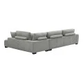Corner sofa Vaneto pakoworld left corner grey fabric 287x208x85cm