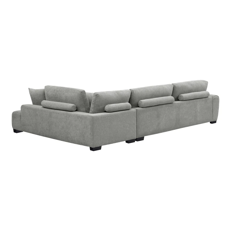 Corner sofa Vaneto pakoworld left corner grey fabric 287x208x85cm