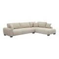 Corner sofa Vaneto pakoworld left corner beige fabric 287x208x85cm