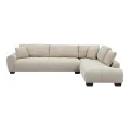 Corner sofa Vaneto pakoworld left corner beige fabric 287x208x85cm