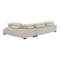 Corner sofa Vaneto pakoworld left corner beige fabric 287x208x85cm