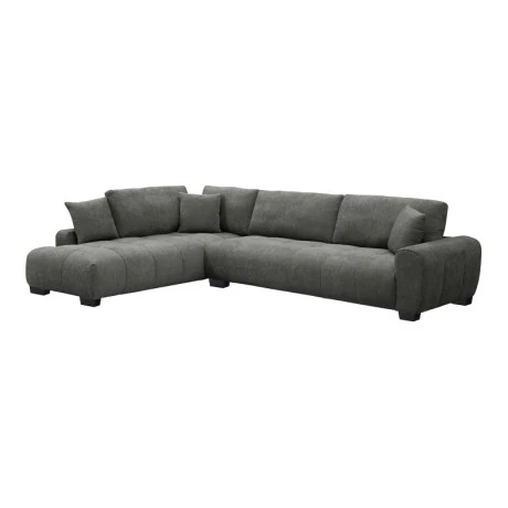 Corner sofa Vaneto pakoworld right corner anthracite fabric 287x208x85cm