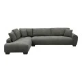 Corner sofa Vaneto pakoworld right corner anthracite fabric 287x208x85cm