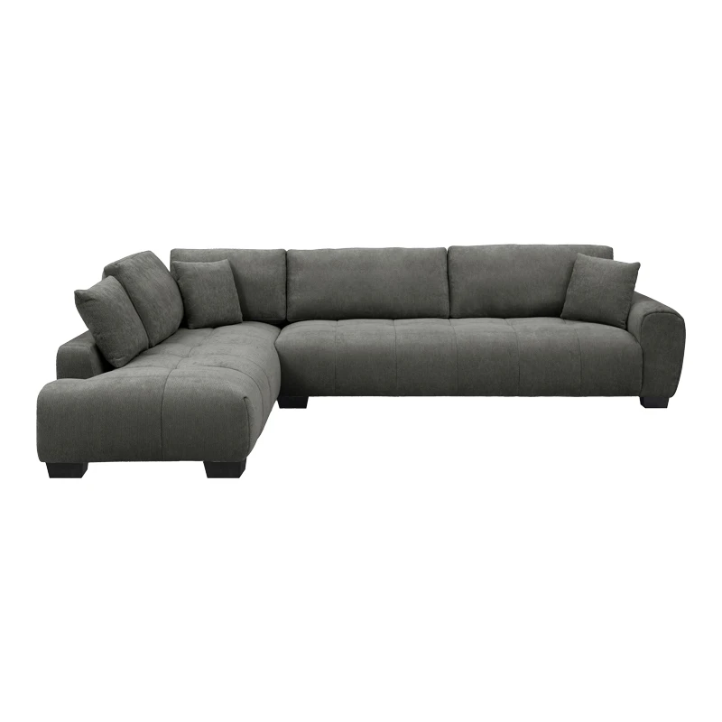 Corner sofa Vaneto pakoworld right corner anthracite fabric 287x208x85cm
