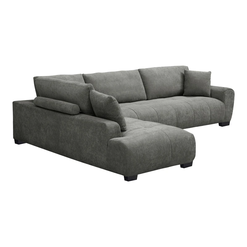 Corner sofa Vaneto pakoworld right corner anthracite fabric 287x208x85cm