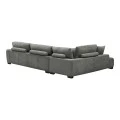 Corner sofa Vaneto pakoworld right corner anthracite fabric 287x208x85cm