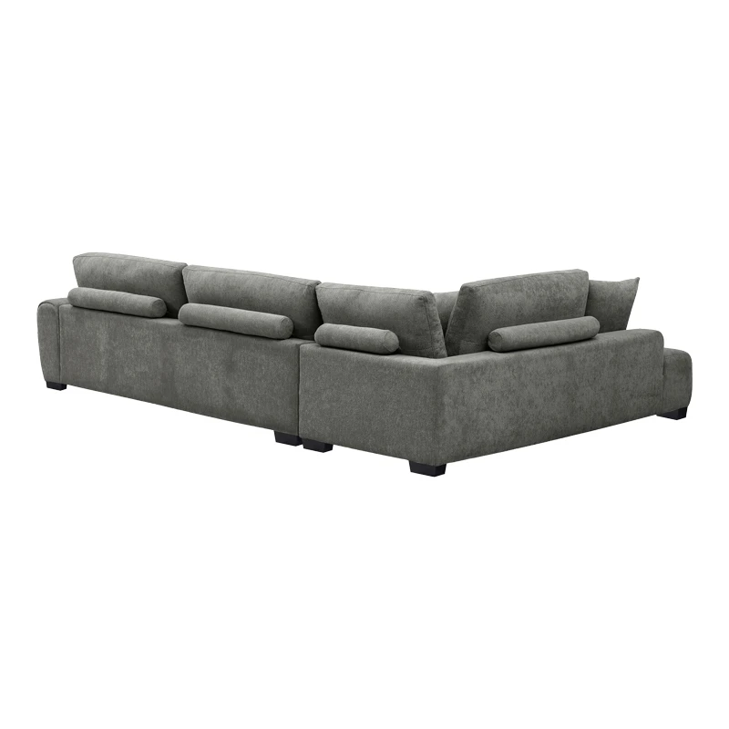 Corner sofa Vaneto pakoworld right corner anthracite fabric 287x208x85cm
