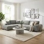 Corner sofa Vaneto pakoworld right corner grey fabric 287x208x85cm