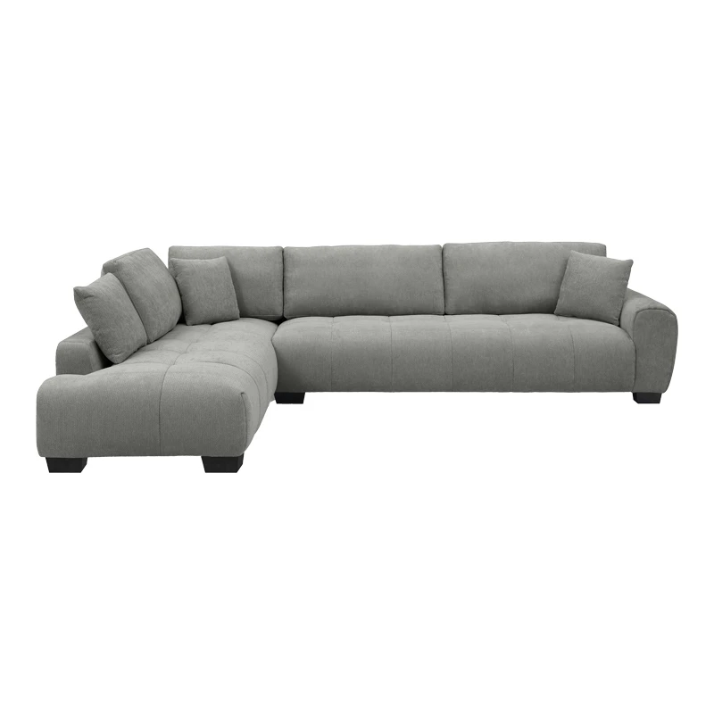 Corner sofa Vaneto pakoworld right corner grey fabric 287x208x85cm