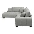 Corner sofa Vaneto pakoworld right corner grey fabric 287x208x85cm