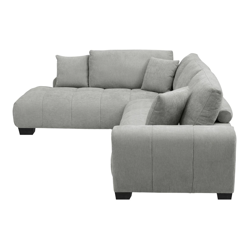 Corner sofa Vaneto pakoworld right corner grey fabric 287x208x85cm
