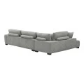 Corner sofa Vaneto pakoworld right corner grey fabric 287x208x85cm